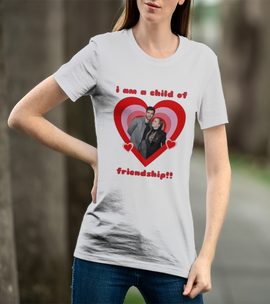 Luke Newton Nicola Coughlan I Am A Child Of Friendship Heart T-Shirt