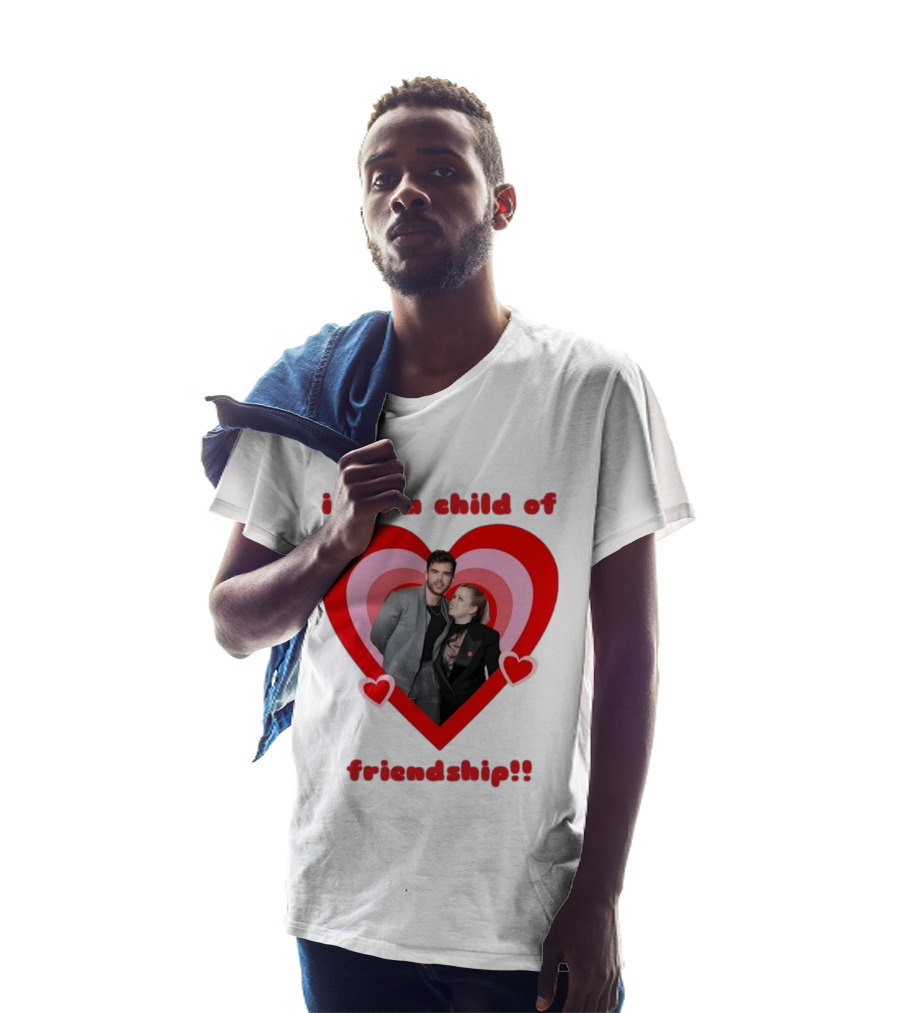 Luke Newton Nicola Coughlan I Am A Child Of Friendship Heart T-Shirt