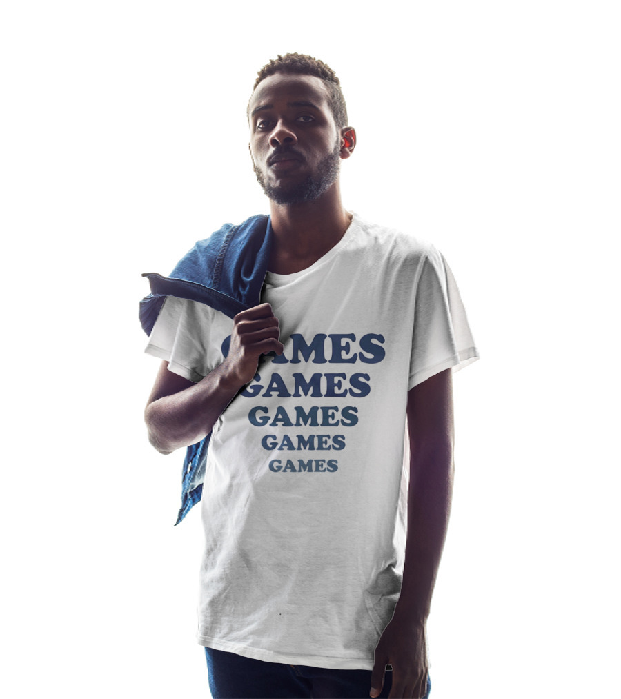 GAMES GAMES GAMES GAMES GAMES Gaming Gamer Fun T-Shirt