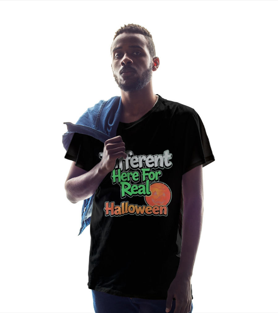 Different Here For Real Halloween Pumpkin Basketball T-Shirt
