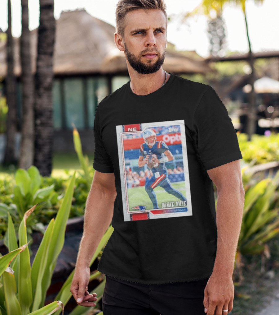 New England Patriots Drake Maye 2026 Topps Quarterback Football Card T-Shirt