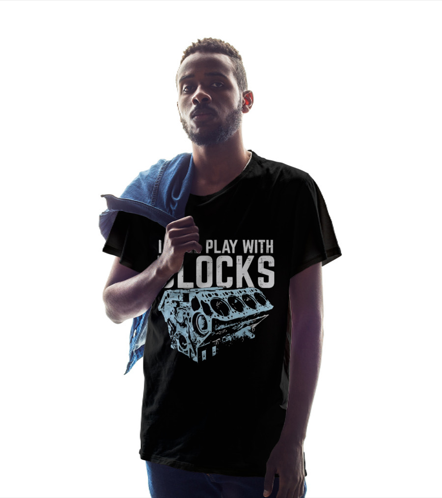 I Still Play With Blocks Engine Mechanic Block Diagram T-Shirt