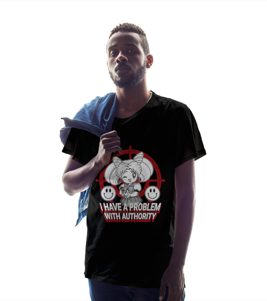 Sailor Moon I Have A Problem With Authority Anime Character Target Smiley Faces T-Shirt