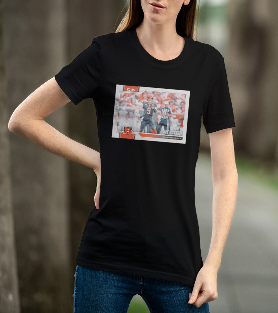 Joe Burrow Cincinnati Bengals Quarterback No 9 Football Card 2026 T-Shirt