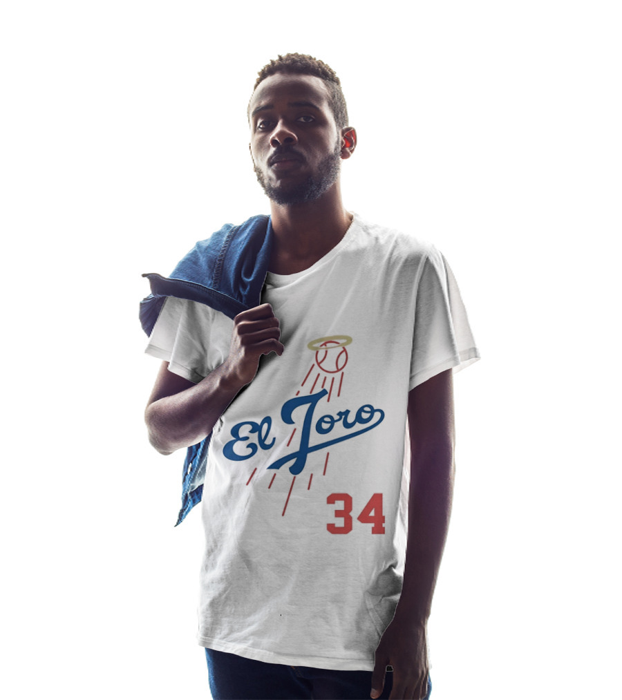 El Toro 34 Baseball Los Angeles Dodgers Fernando Valenzuela Halo T-Shirt