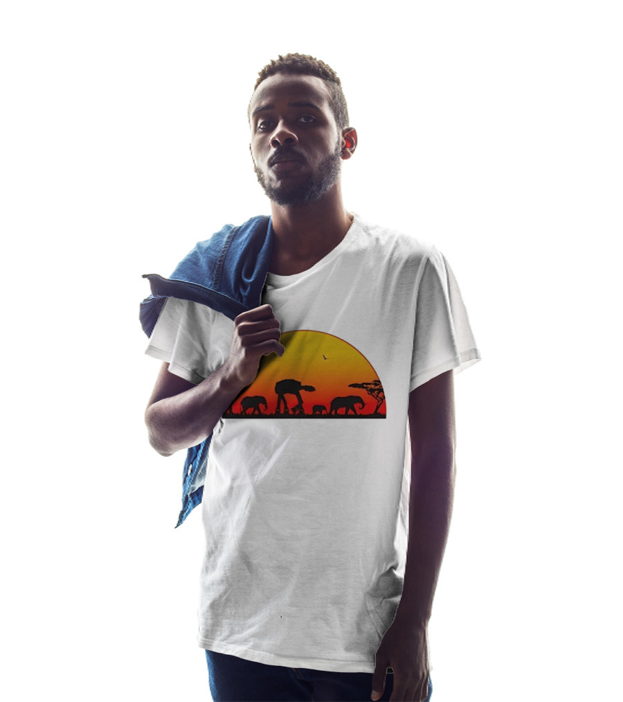Star Wars AT AT Walker African Savanna Sunset T-Shirt