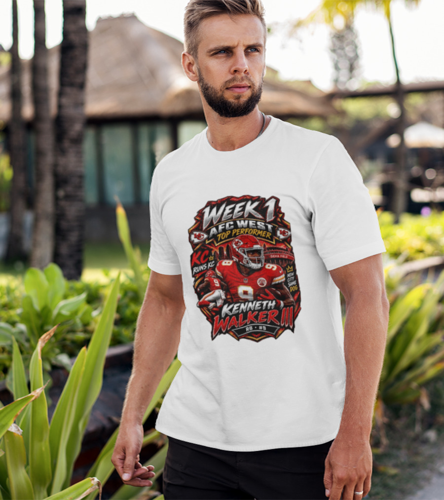 Kenneth Walker Kansas City Chiefs Week 1 NFC West Top Performer T-Shirt