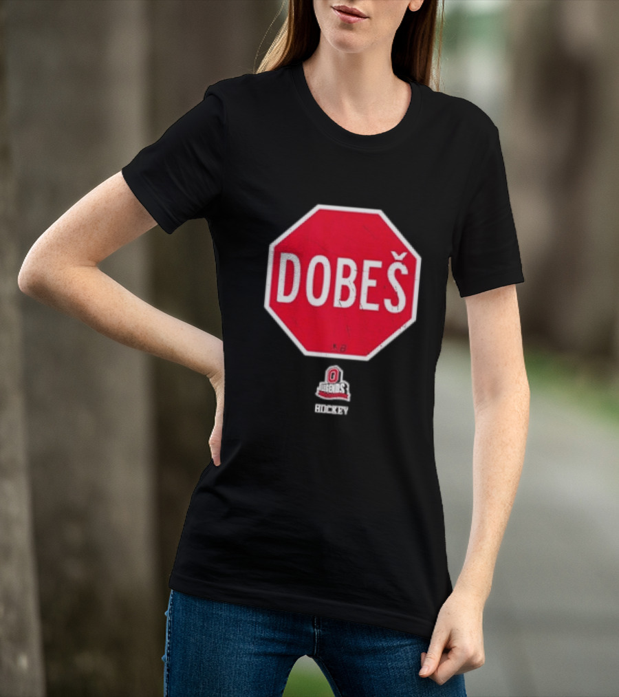 Ohio State Buckeyes Jakub Dobes Stop Sign T-Shirt