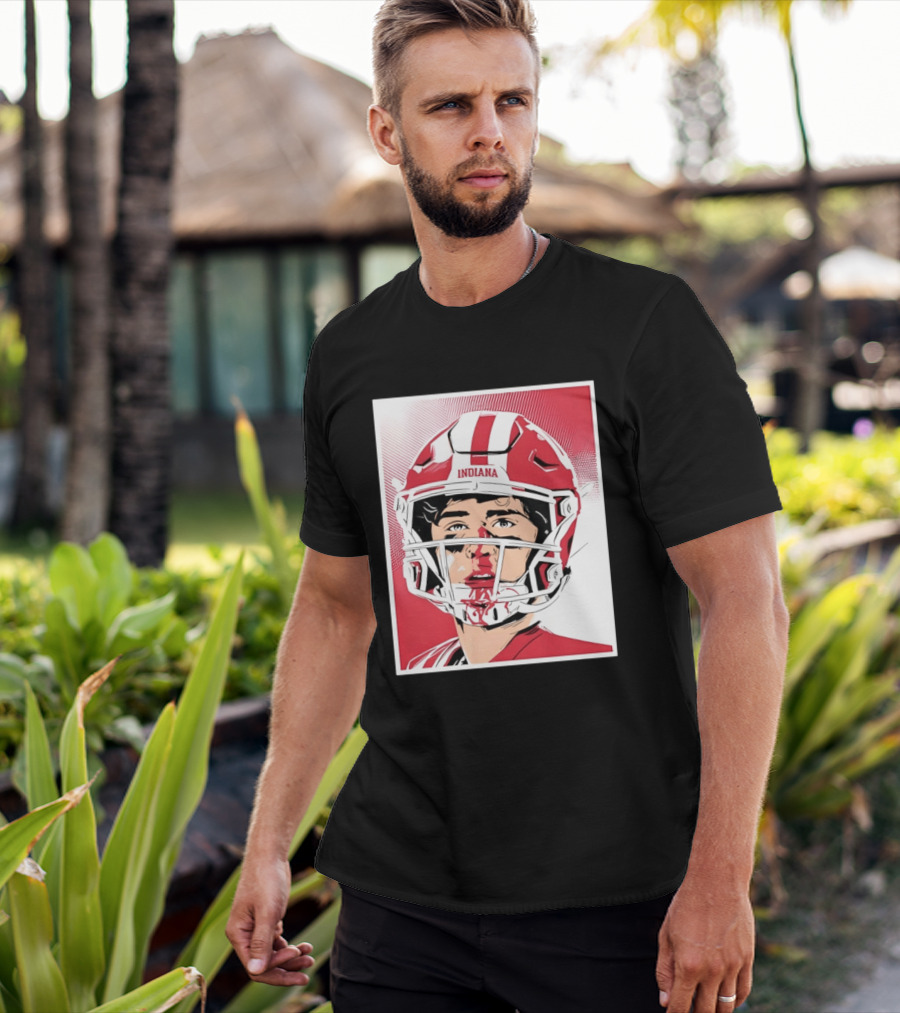 Josh Hoover Indiana Football Bloody Face Helmet T-Shirt