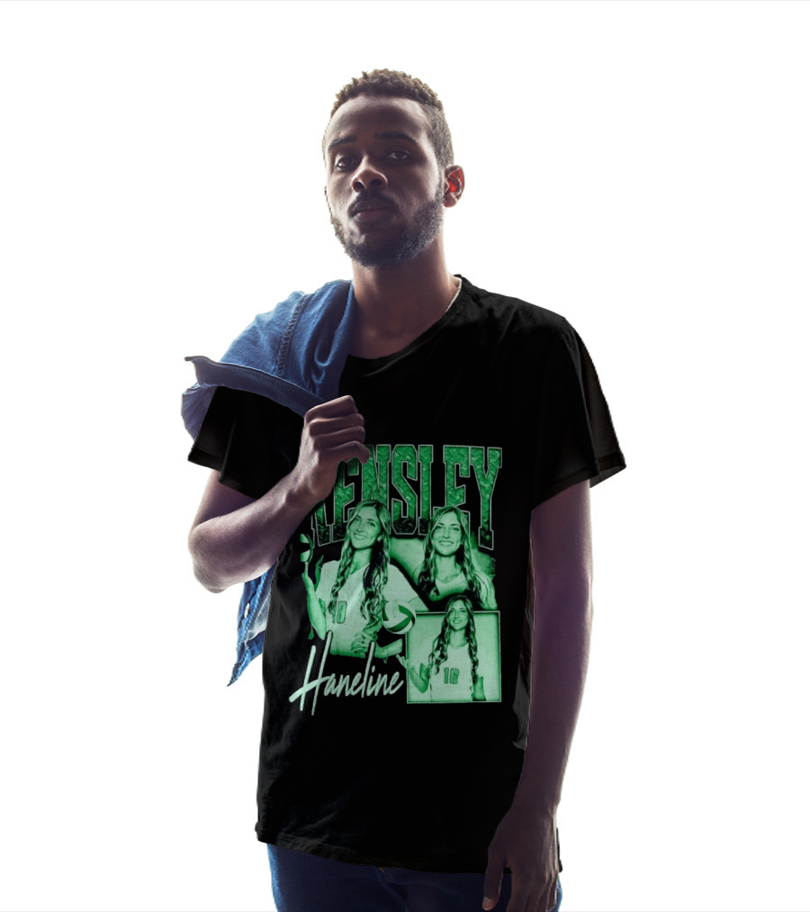 Kensley Haneline 18 Volleyball Player Green Collage T-Shirt