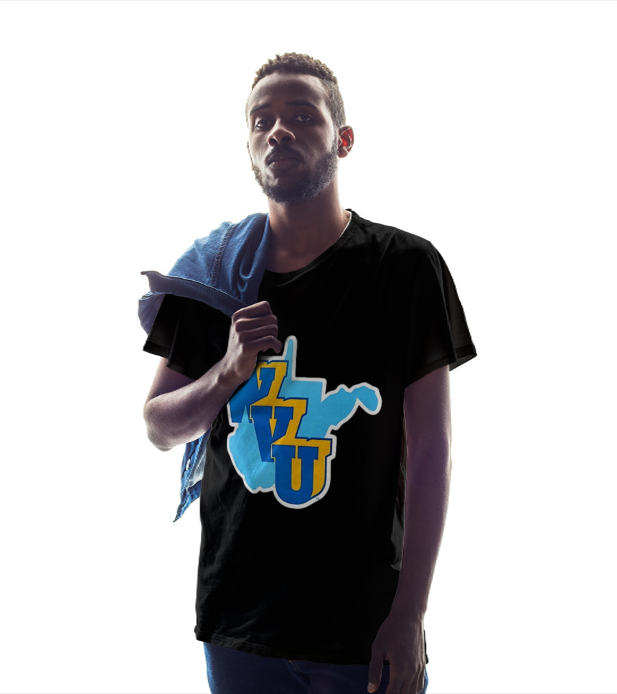 West Virginia Mountaineers WVU State Map T-Shirt