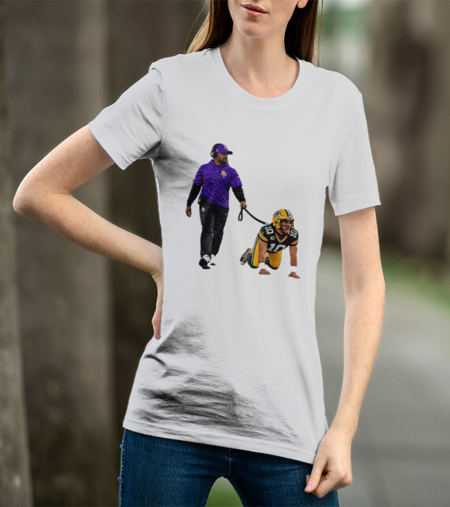 Brian Flores Minnesota Vikings Dominating Jordan Love Green Bay Packers NFL Meme T-Shirt