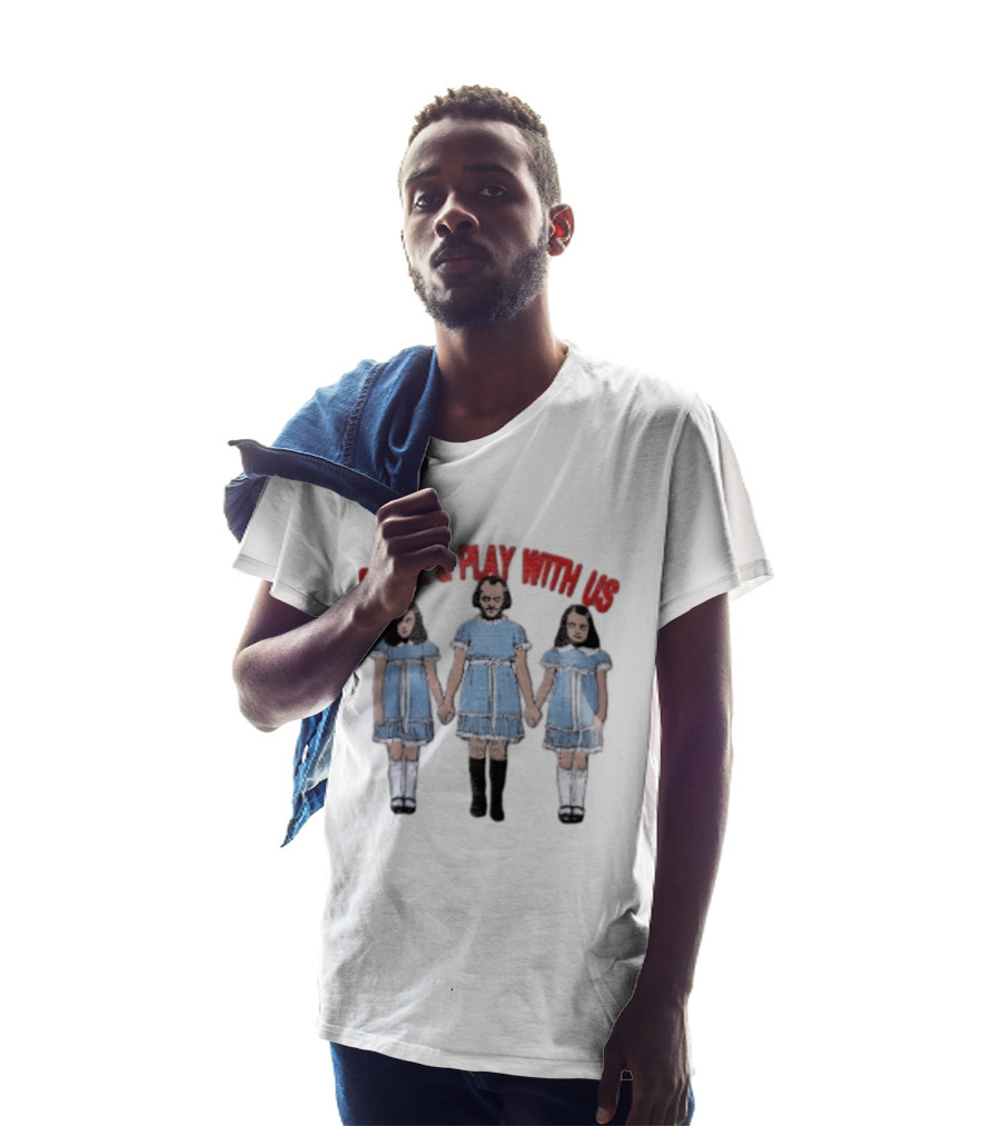 Come And Play With Us Creepy Twins Blue Dresses T-Shirt