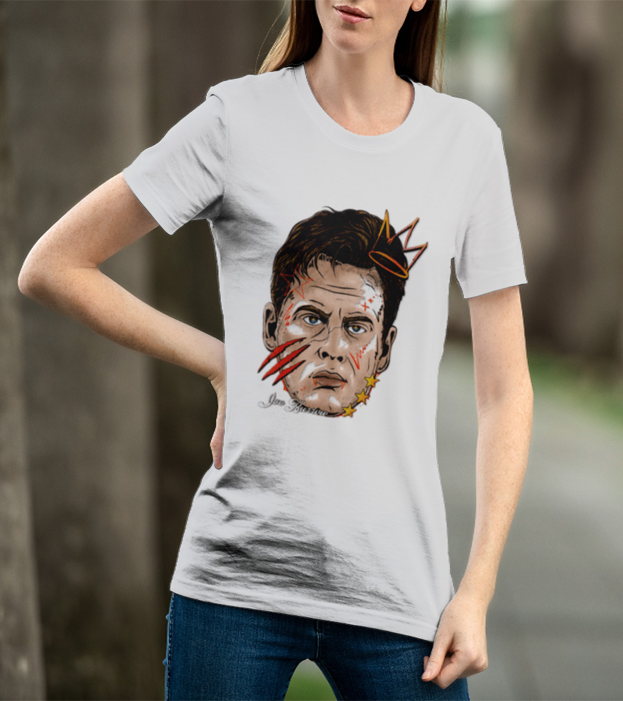 Joe Burrow Fat Head Limited Edition Player Crowned Star Scratches T-Shirt