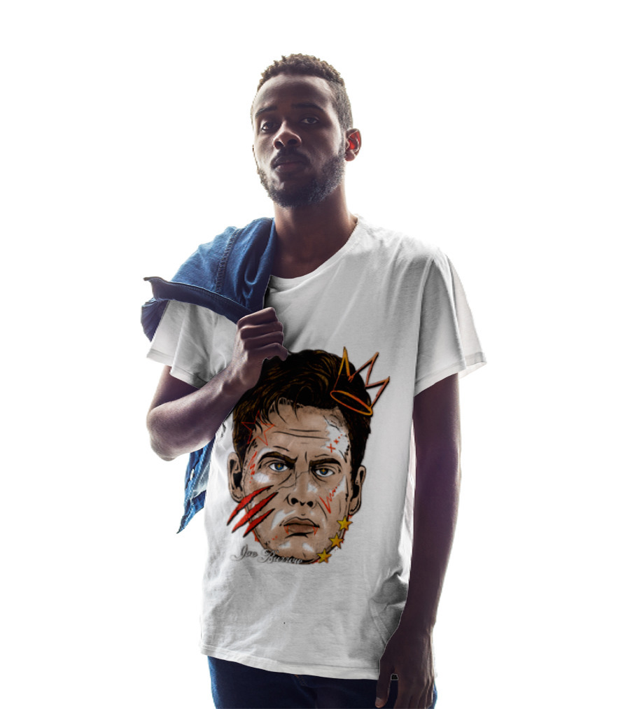Joe Burrow Fat Head Limited Edition Player Crowned Star Scratches T-Shirt