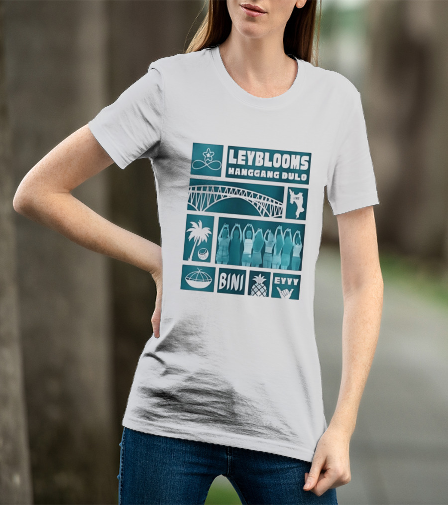 Leyblooms Hanggang Dulo Bini Eyyy Leyte Bridge Palm Coconut Pineapple T-Shirt