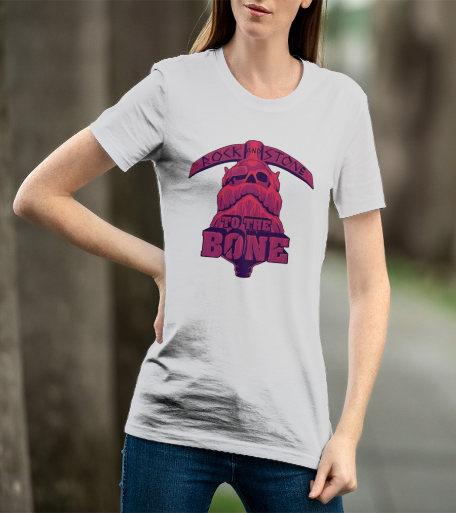 Rock And Stone To The Bone Dwarf Skull Gaming Deep Rock Galactic T-Shirt