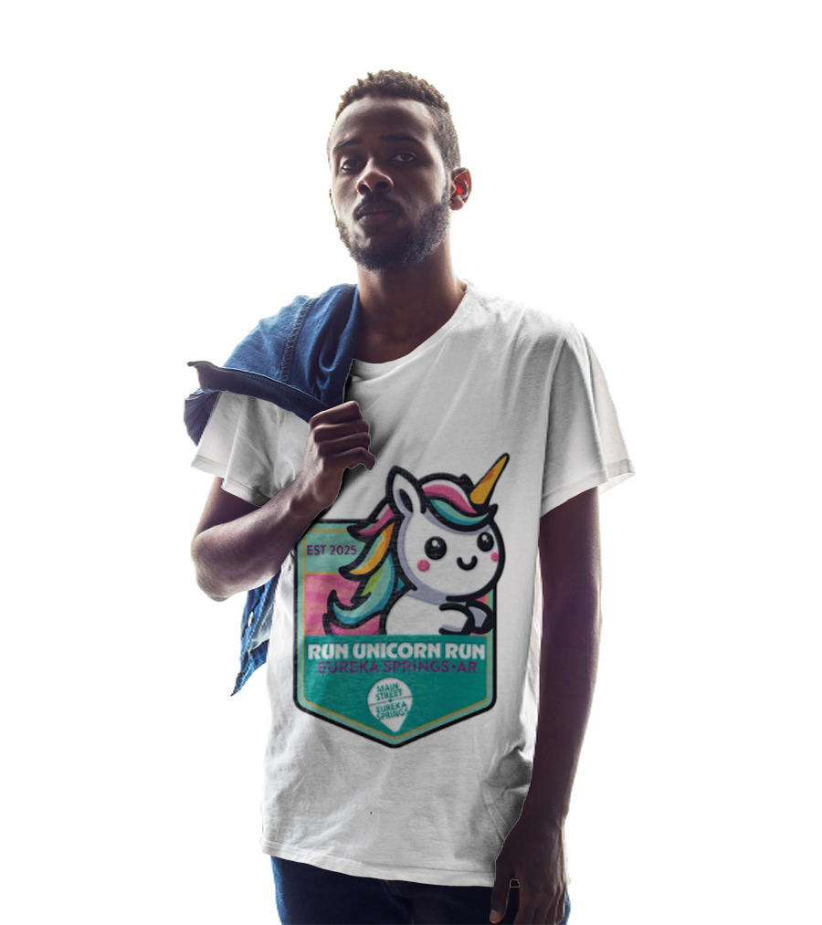 EST 2025 Run Unicorn Run Eureka Springs AR Main Street T-Shirt