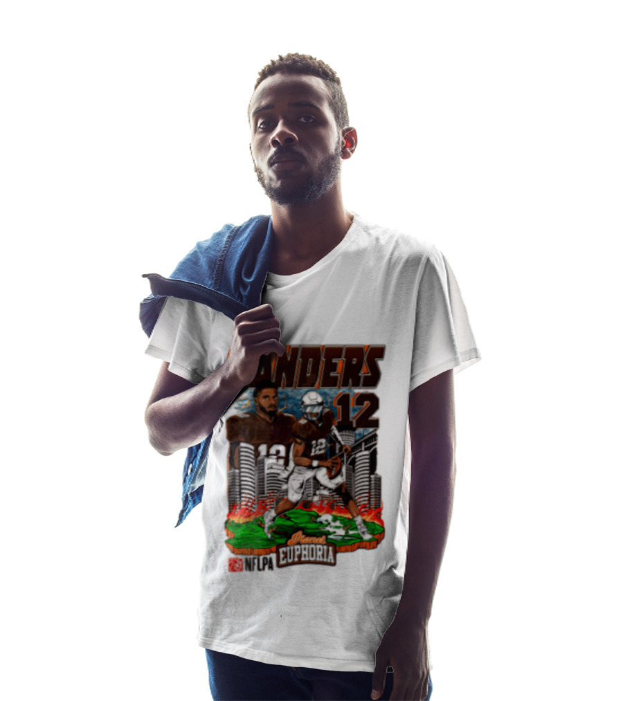 Sanders 12 Football Legend Euphoria NFCA Brand T-Shirt