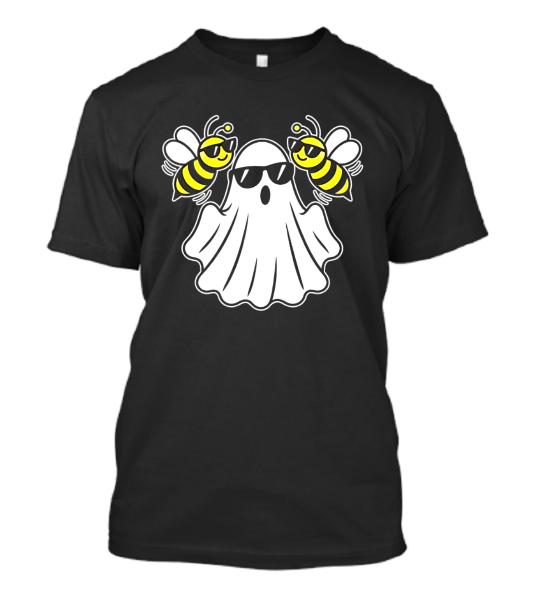 Ghost With Sunglasses And Bees Spooky Halloween Fun T-Shirt