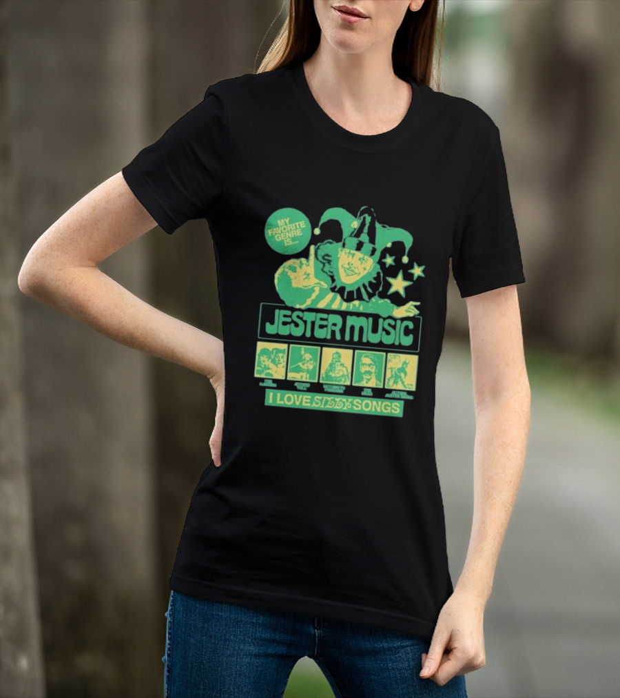 Jester Music My Favorite Genre Is The Garden Jethro Tull Return To Forever The Dead I Love Silly Songs T-Shirt