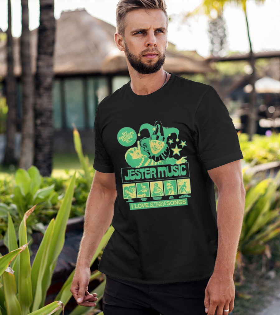 Jester Music My Favorite Genre Is The Garden Jethro Tull Return To Forever The Dead I Love Silly Songs T-Shirt
