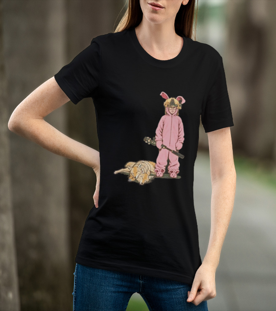 Pink Nightmare Bunny Suit Coyote Hunting Sniper T-Shirt
