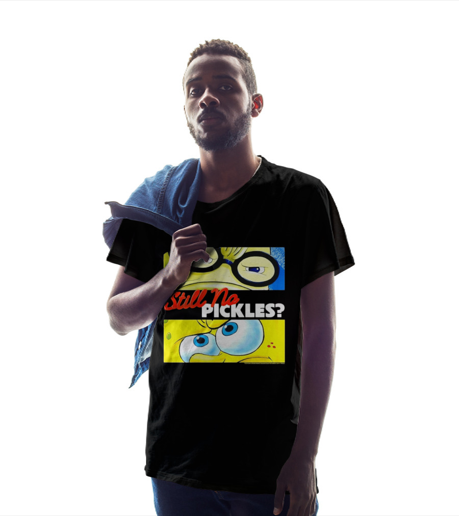 SpongeBob SquarePants Still No Pickles Nickelodeon Eyes Close Up T-Shirt