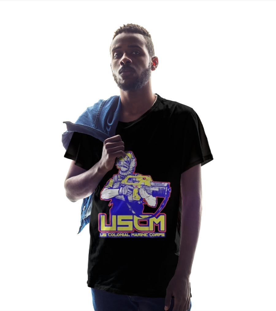 USCM US Colonial Marine Corps Alien Warrior T-Shirt