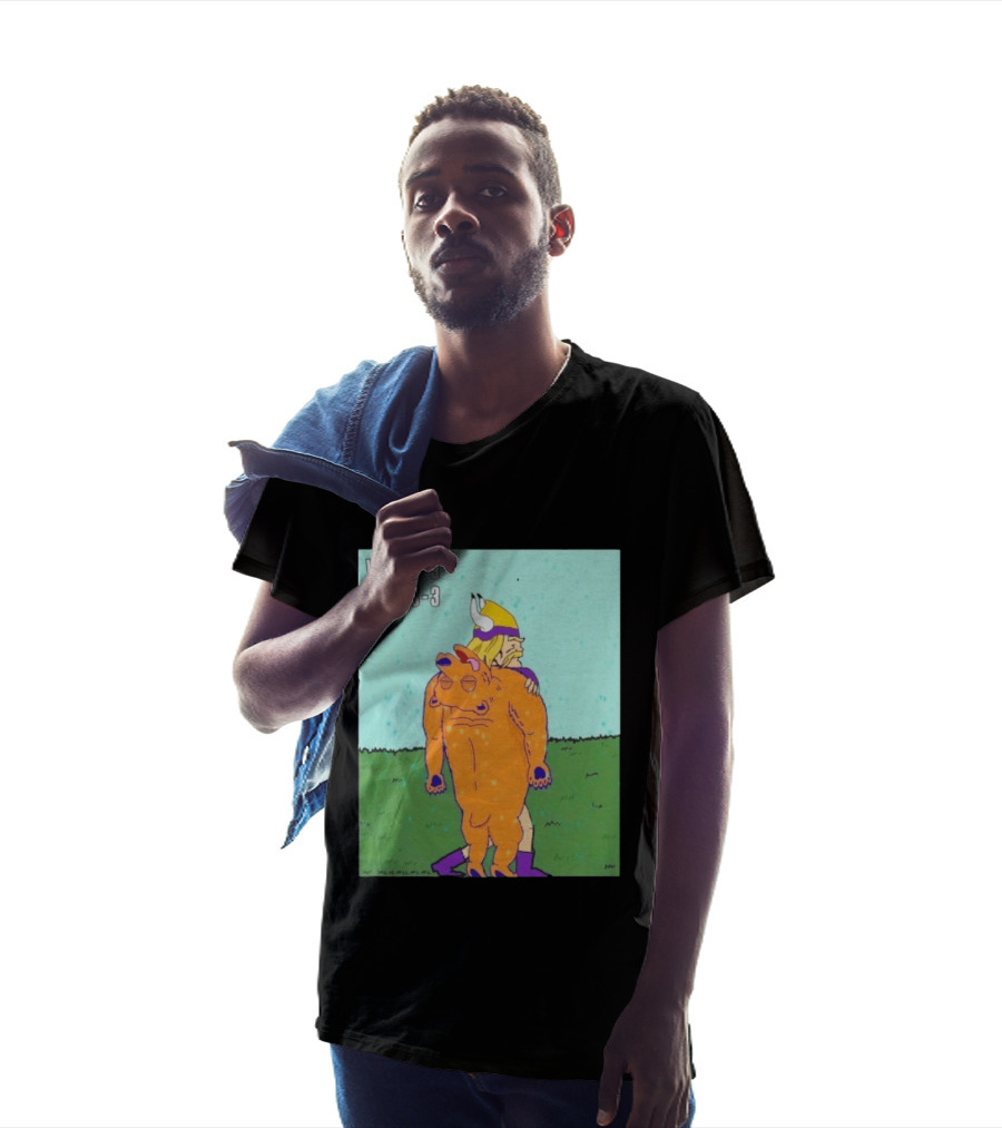 Vikings 9 Bears 3 Cartoon Sports Rivalry Image T-Shirt