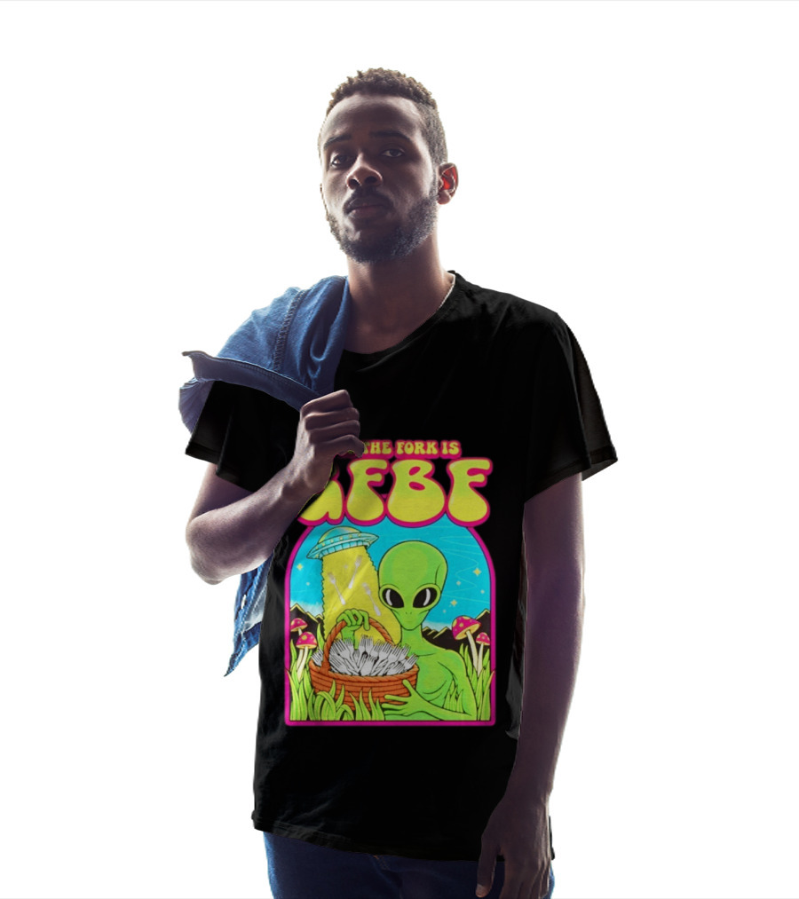Who The Fork Is Gfbf Alien UFO Mushroom And Forks T-Shirt