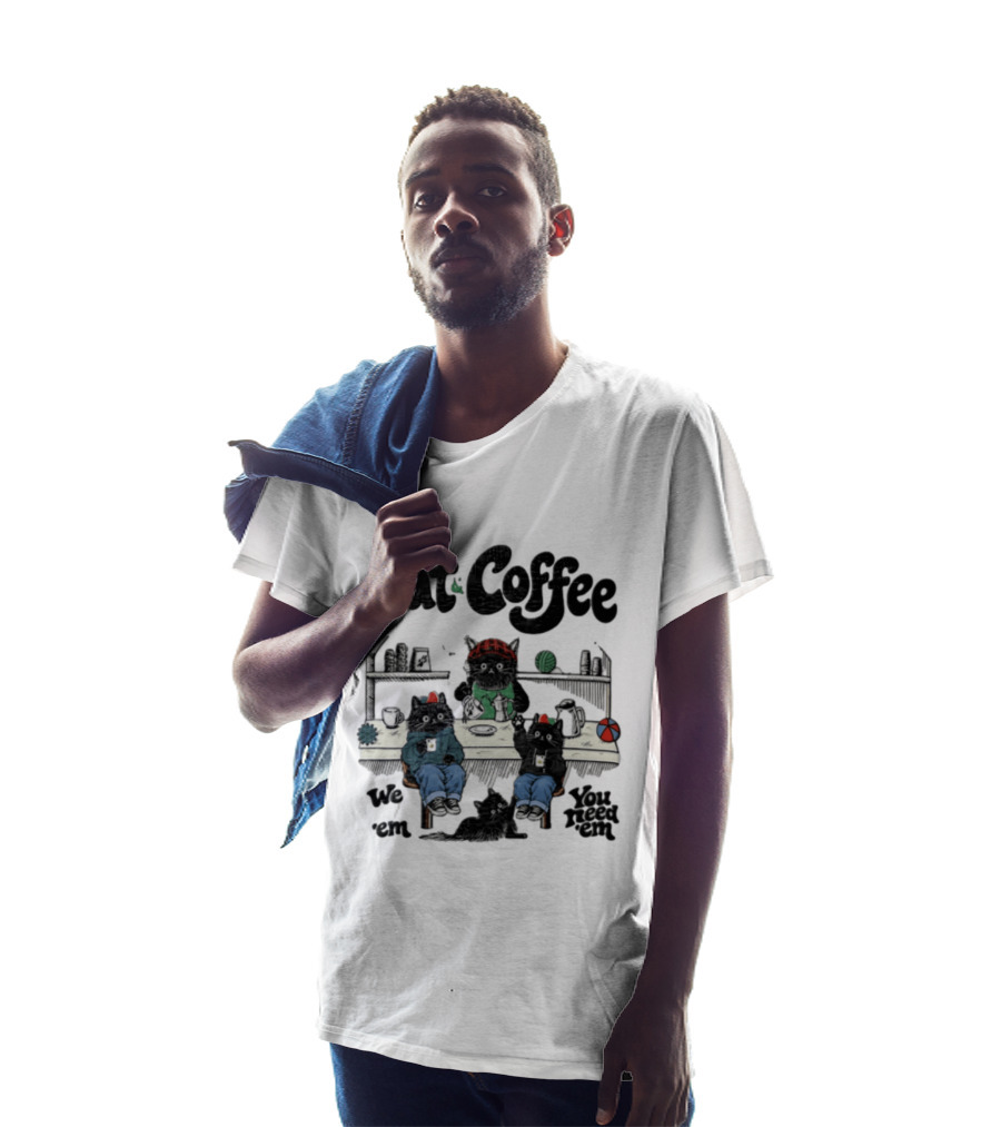 Cat Coffee Brew Them Need Three Black Cats T-Shirt