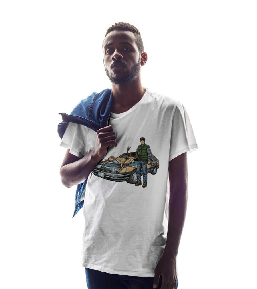 Clark Griswold Christmas Vacation With Deer On Car T-Shirt