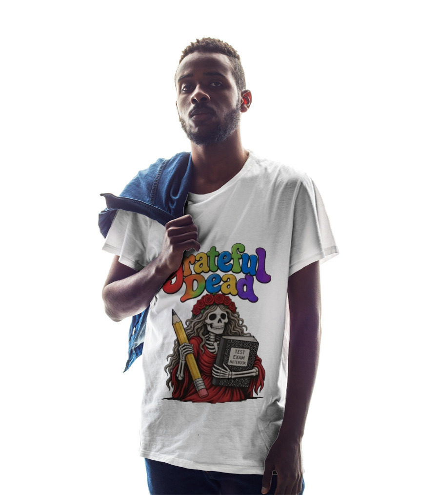 Grateful Dead Skeleton Test Exam Notebook With Pencil T-Shirt