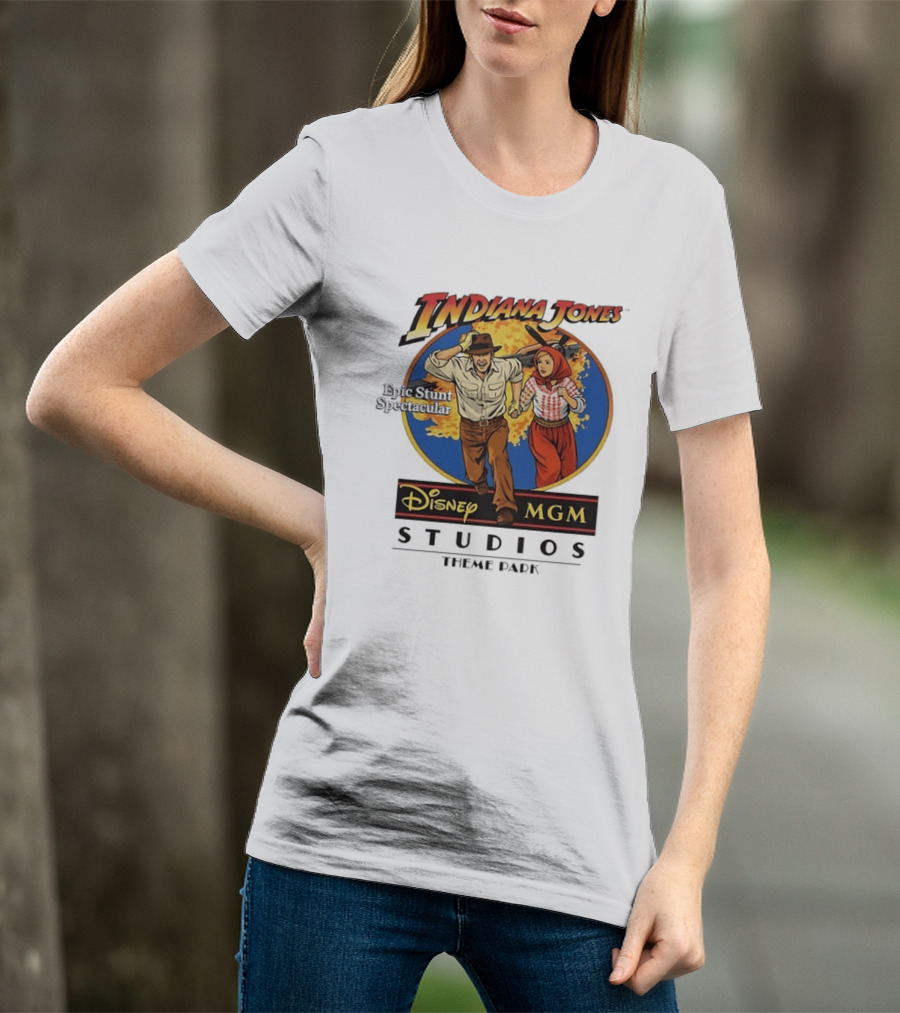 Indiana Jones Epic Stunt Spectacular Disney MGM Studios Theme Park T-Shirt