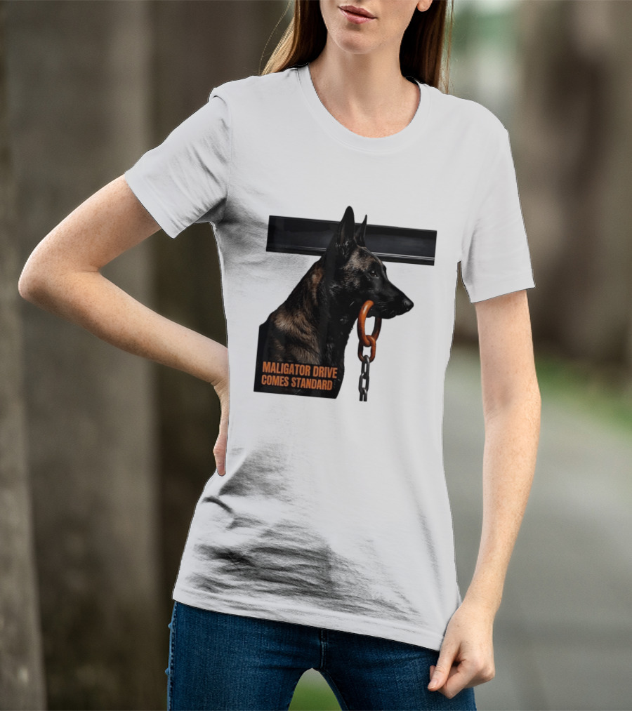 Maligator Drive Comes Standard Belgian Malinois Iron Bar Handler T-Shirt