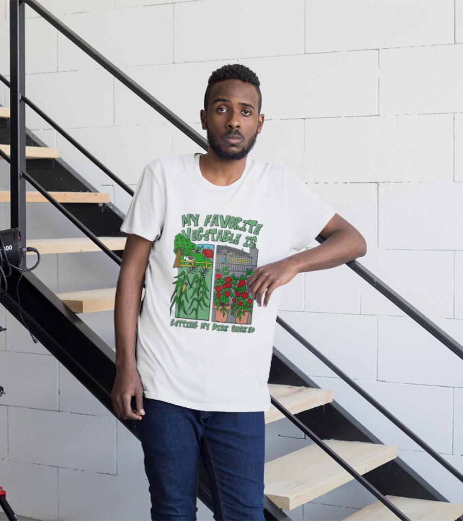 My Favorite Vegetable Is Getting My Dick Sucked Farm Scene City Rooftop Tomato Plants T-Shirt