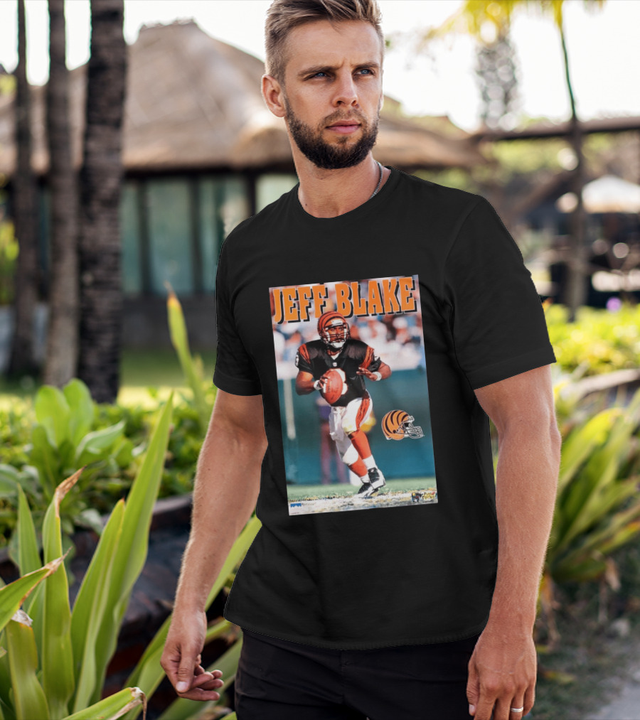 Cincinnati Bengals Jeff Blake Quarterback Action NFL Football T-Shirt