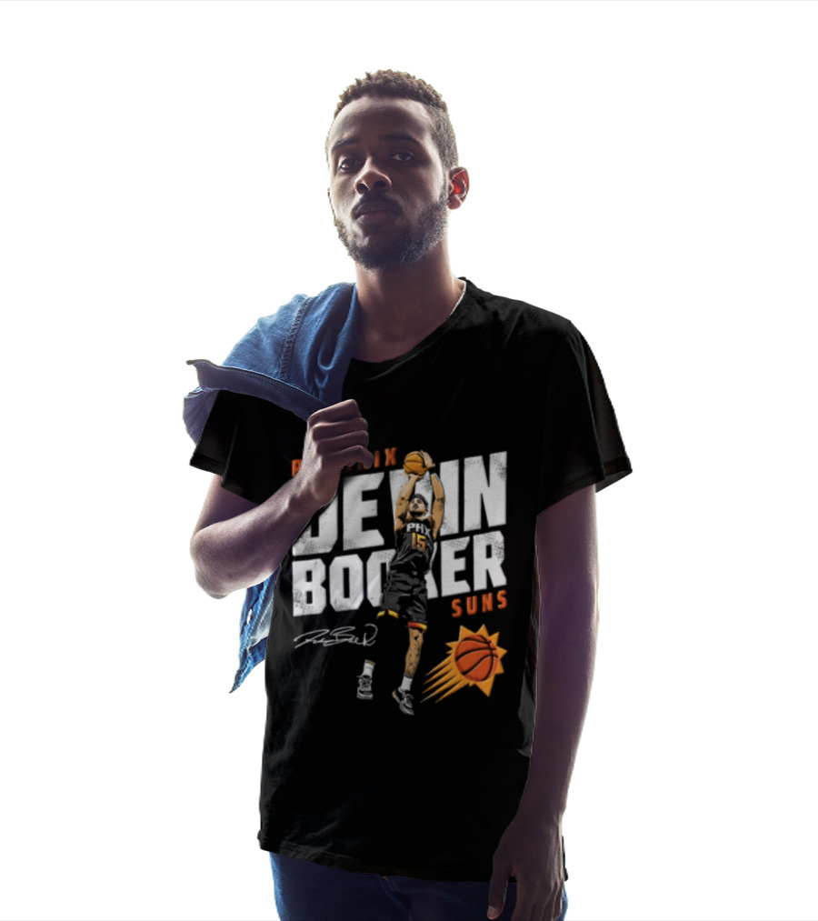 Phoenix Suns Devin Booker Jump Shot NBA Basketball T-Shirt