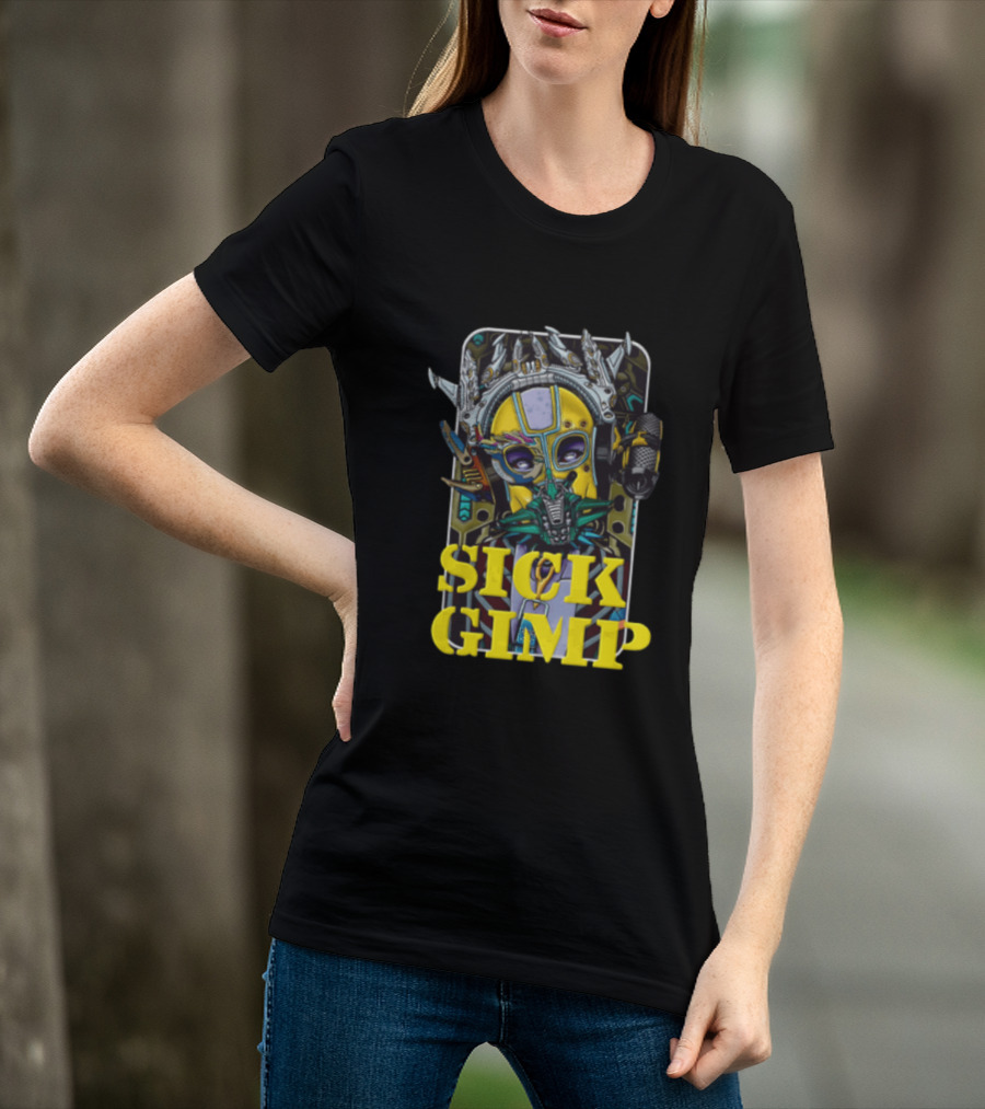 Sick Gimp Cybernetic Masked Figure Futuristic T-Shirt