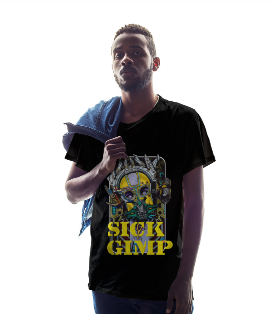 Sick Gimp Cybernetic Masked Figure Futuristic T-Shirt