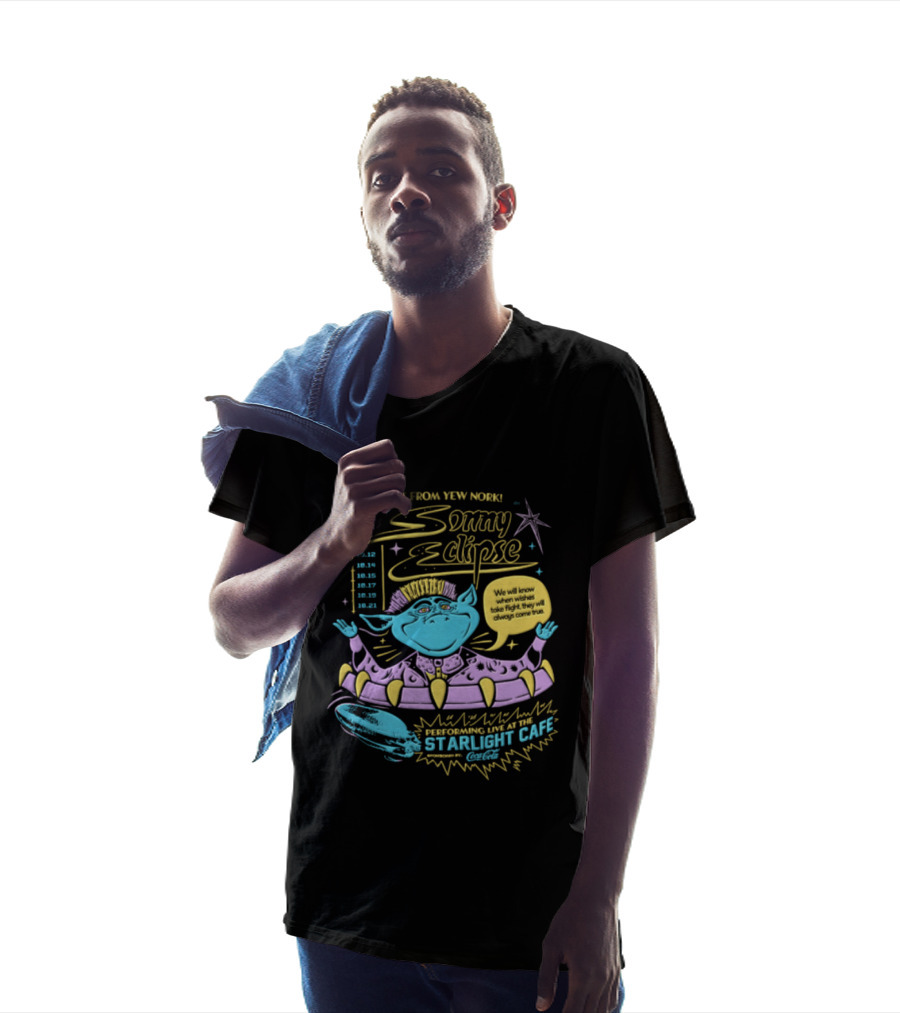 Night From Yew Nork Sonny Eclipse Starlight Cafe T-Shirt