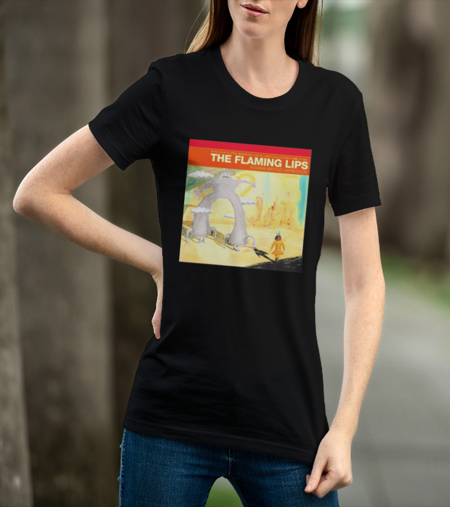 The Flaming Lips Yoshimi Battles Depression Mystery Creature And Girl In Fantasy World T-Shirt