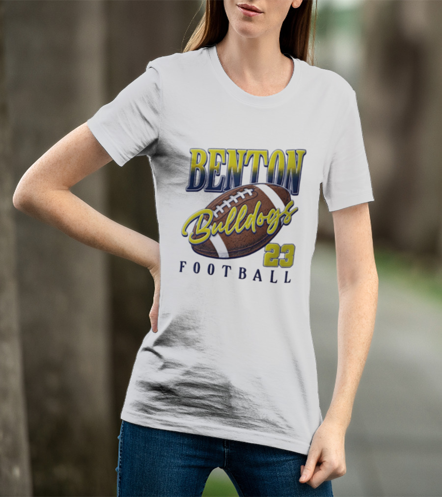 Benton Bulldogs 23 Football Team Spirit Fan Gear T-Shirt