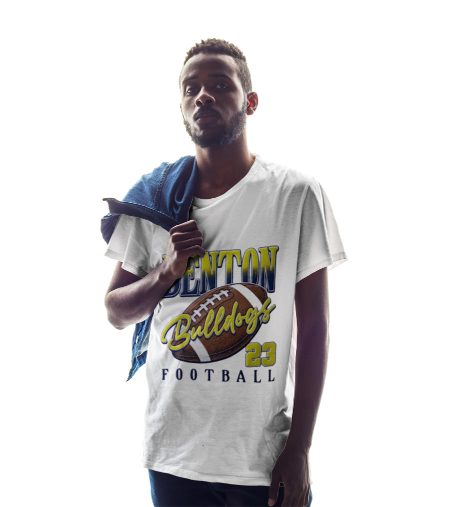 Benton Bulldogs 23 Football Team Spirit Fan Gear T-Shirt