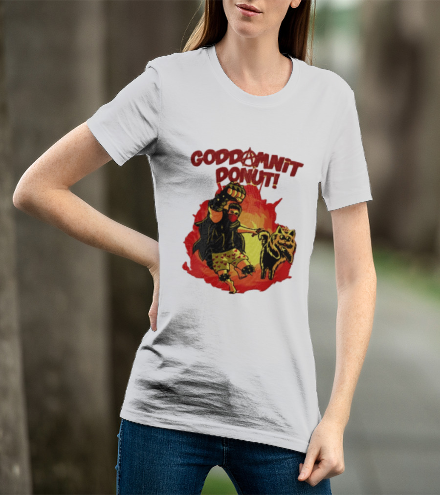 Goddamnit Donut Dungeon Crawler Carl With Mask And Cat T-Shirt