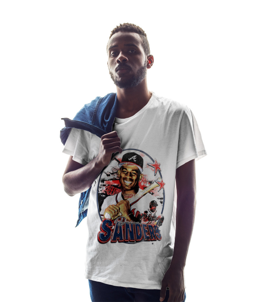 Deion Sanders Atlanta Braves MLB Stars Baseball Sports Memorabilia T-Shirt