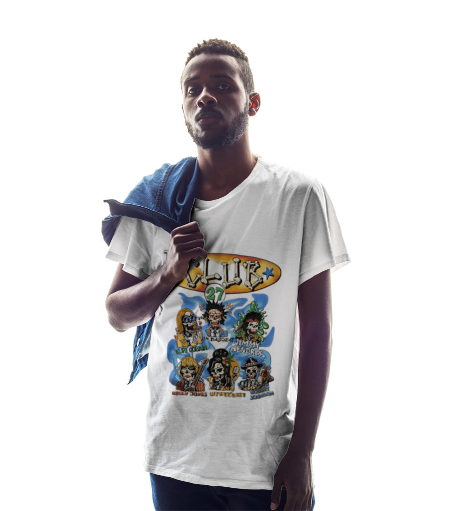 The Club 27 Kurt Cobain Basquiat Jimi Hendrix Brian Jones Amy Winehouse Robert Johnson T-Shirt