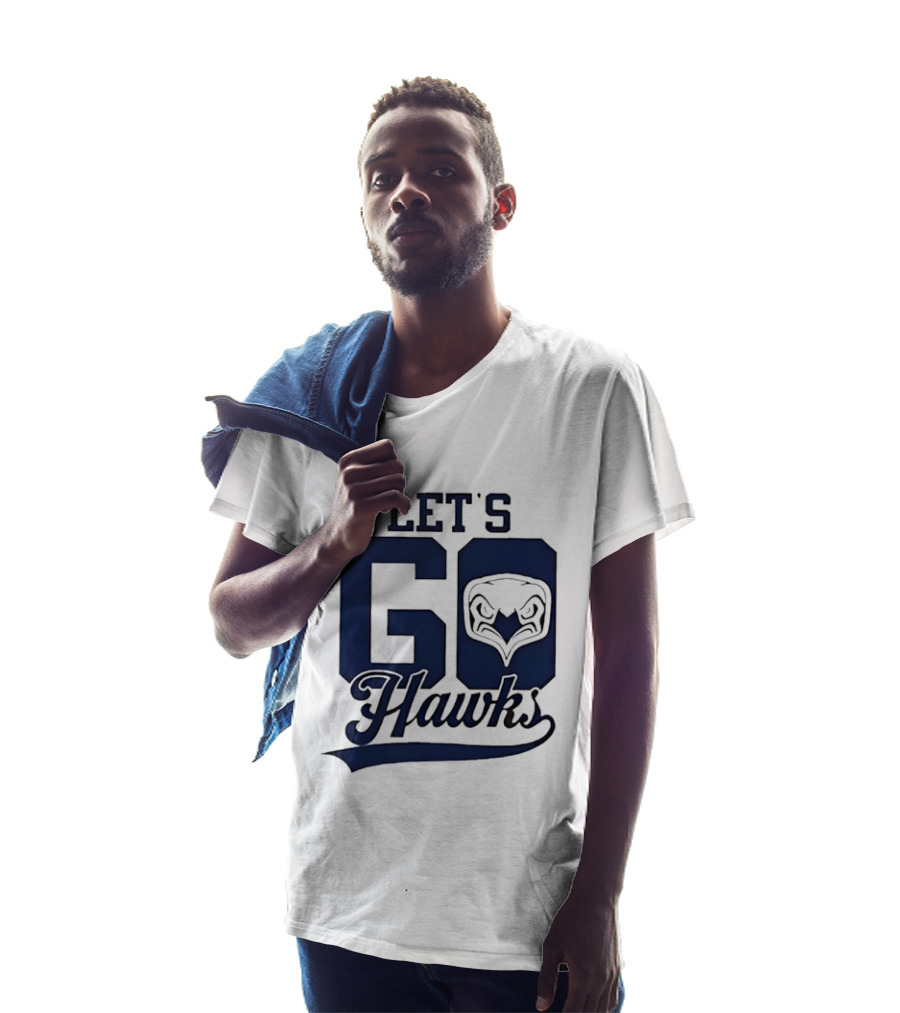 Let's Go Hawks Sports Team Cheer Owl T-Shirt