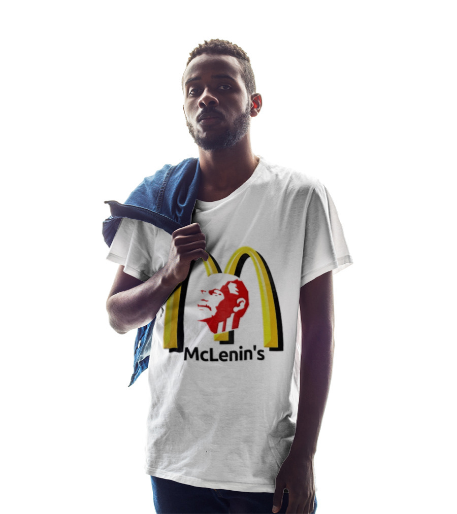 Vladimir Lenin Red Face McLenin's Yellow Arches T-Shirt